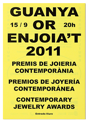 Comuniación premios de joyería contemporánea.